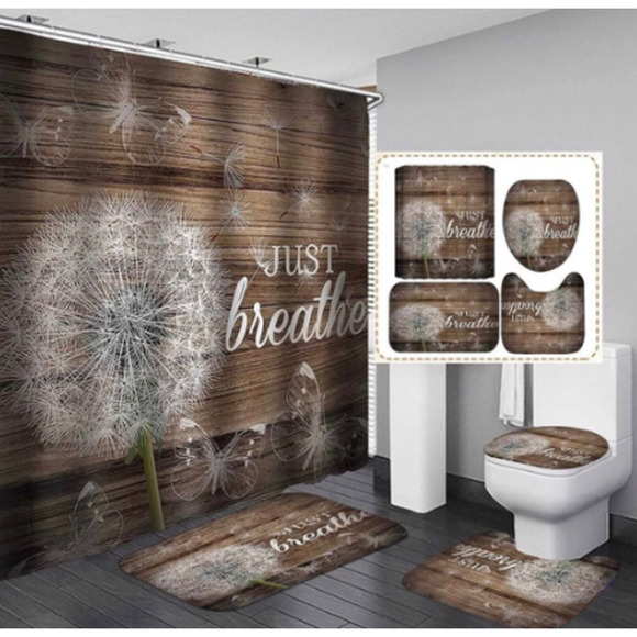 NEW 4 pieces bathroom set Dandelion seeds - Picture 1 of 8